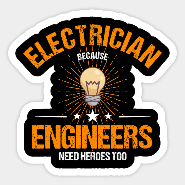 Electrician Journeyman Electrical Engineer Gifts Sticker by MGO Design